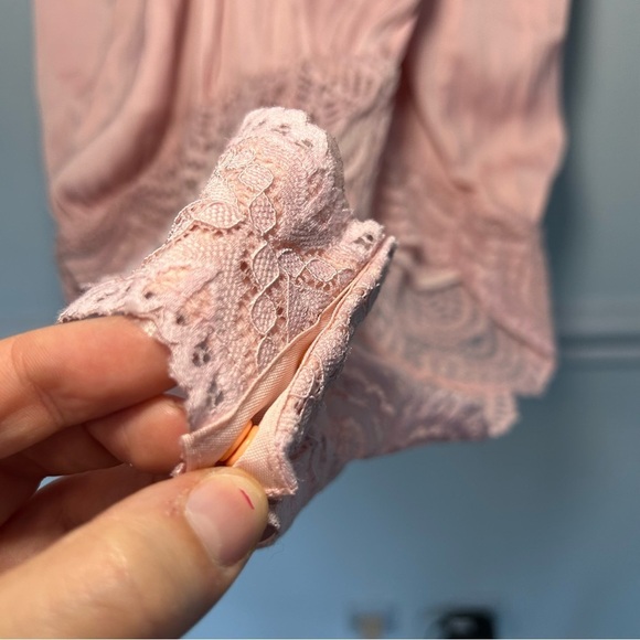 Intimately Free People Purple Satin Floral Laced Cami Bodysuit Size Medium - Picture 6 of 11